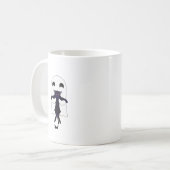 幸せな幽霊とボサボサ黒猫のマグカップ 330ml コーヒーマグカップ (正面左)