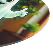 幸せな幽霊の親指を上げる カッティングボード (角)