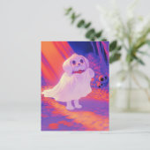 幸せな幽霊犬 ポストカード (スタンド正面)