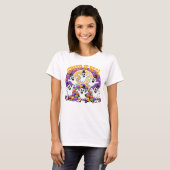 幸せな幽霊 - 楽しいハロウィンTシャツ Tシャツ (正面フル)