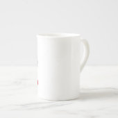 幸せな幾日の(ココヤシ及び私達)骨灰磁器のマグ ボーンチャイナマグカップ (正面右)