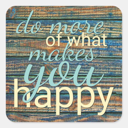 幸せな引用文 スクエアシール (正面)