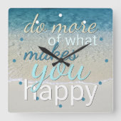 幸せな引用文 スクエア壁時計 (正面)