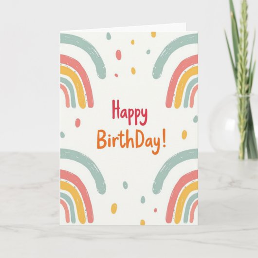 幸せな弧の誕生日カード カード (正面)