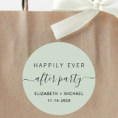 幸せな後ずっとパーティーウェディングレセプションセージ ラウンドシール