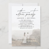 幸せな後にパーティー2フォトウェディングレセプション 案内状 (正面)