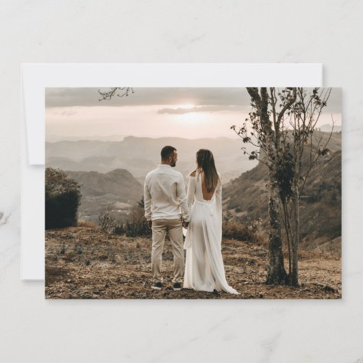 幸せな後にパーティー2フォトウェディングレセプション 案内状 (裏面)