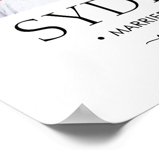 幸せな後にパーティー3写真ウェディングレセプション ポスター (角)