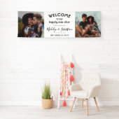 幸せな後に2写真エレガントな結婚式へようこそ 横断幕 (インサイチュ)