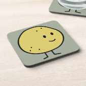 幸せな微笑のグレープフルーツのフルーツ コースター (左側)