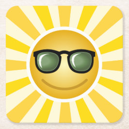 幸せな微笑の日曜日 スクエアペーパーコースター