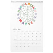 幸せな心の幸せな生活 カレンダー (3月 2027)