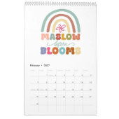 幸せな心の幸せな生活 カレンダー (2月 2027)