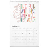 幸せな心の幸せな生活 カレンダー (1月 2026)