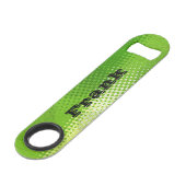 幸せな応援! ライムグリーン。.ADDあなたの名前及びメッセージ スピード栓抜き (正面アングル)