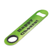 幸せな応援! ライムグリーン。.ADDあなたの名前及びメッセージ スピード栓抜き (裏面アングル)