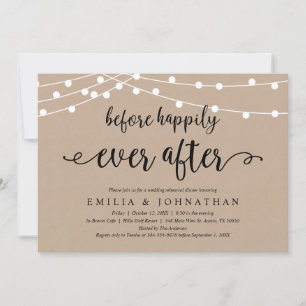 幸せな思いをする前に、リハーサ素朴ルディナー 招待状