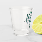 幸せな思いを飲む |アルコール飲料ユーモア ショットグラス (左)