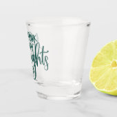 幸せな思いを飲む |アルコール飲料ユーモア ショットグラス (右)