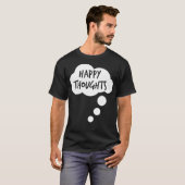 幸せな思考の美しい漫画バブルデザイン馬 Tシャツ (正面フル)