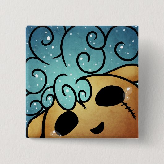 幸せな思考 缶バッジ (正面)