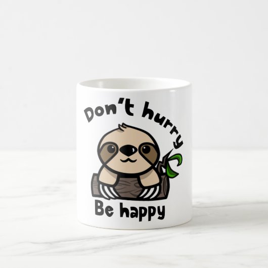幸せな怠惰のマグが急がせないで下さい、あって下さい コーヒーマグカップ (中央)