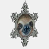 幸せな怠惰! スノーフレークピューターオーナメント (左)