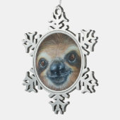 幸せな怠惰! スノーフレークピューターオーナメント (右)