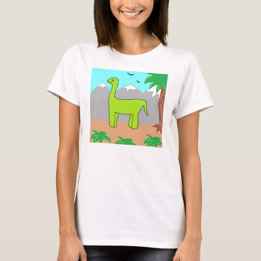 幸せな恐竜 Tシャツ (正面)