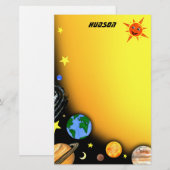 幸せな惑星および宇宙 便箋 (正面/裏面)