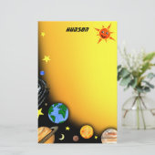 幸せな惑星および宇宙 便箋 (スタンド正面)