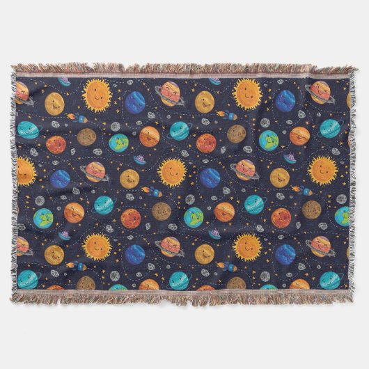 幸せな惑星が投げる スローブランケット (正面)