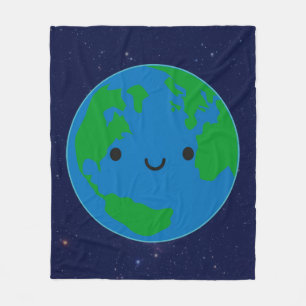 幸せな惑星の地球 フリースブランケット