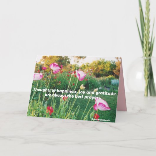 幸せな想い 花のフラワーフラワーガーデンカード カード (正面)