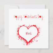 幸せな愛の日、赤いハートの愛のフル シーズンカード (正面)