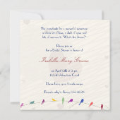 幸せな愛ブライダルシャワーの招待 招待状 (裏面)