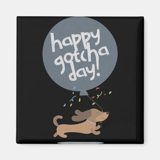 幸せな愛犬の日 犬の新しい子犬の里親 誕生日 おめでとう C マグネット (正面)