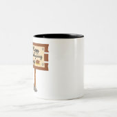 幸せな感謝おもしろいの日 ツートーンマグカップ (中央)