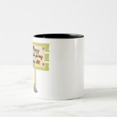 幸せな感謝おもしろいの日 ツートーンマグカップ (中央)