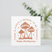 幸せな感謝のキノコお洒落テラコッタ シーズンカード (スタンド正面)