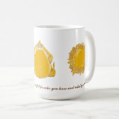 幸せな感謝のパイと七面鳥の感謝のマグ コーヒーマグカップ (正面右)