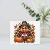 幸せな感謝の七面鳥 シーズンポストカード (スタンド正面)