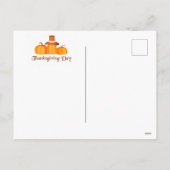 幸せな感謝の七面鳥 シーズンポストカード (裏面)