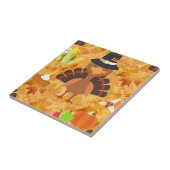 幸せな感謝の七面鳥 タイル (側面)