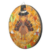 幸せな感謝の七面鳥 ダーツボード (正面右)