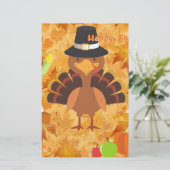 幸せな感謝の七面鳥 便箋 (スタンド正面)