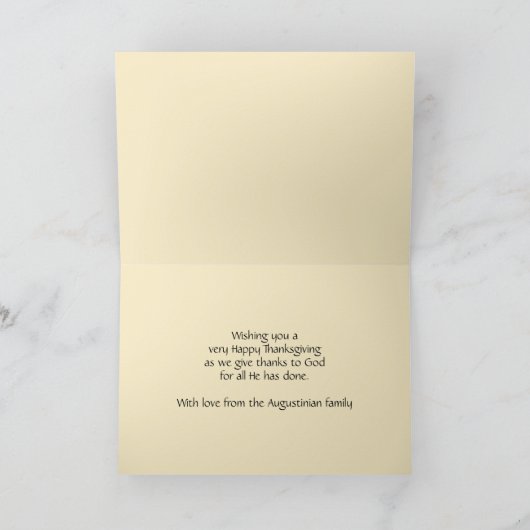 幸せな感謝を与える私の神はフィル4:19 シーズンカード (内部)