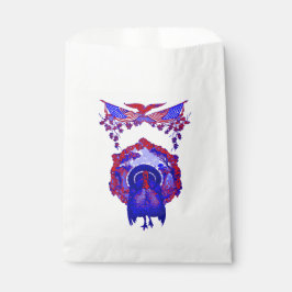 幸せな感謝を捧げる七面鳥の愛国心ヴィンテージ フェイバーバッグ