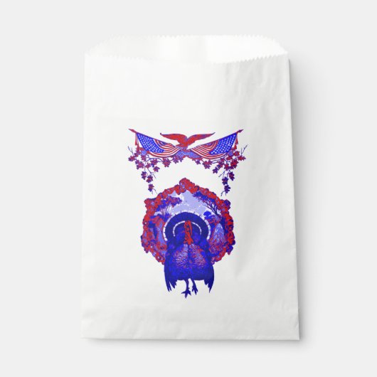幸せな感謝を捧げる七面鳥の愛国心ヴィンテージ フェイバーバッグ (正面)