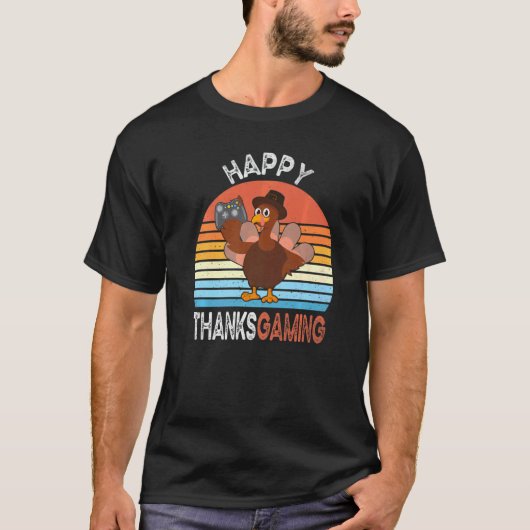 幸せな感謝ゲームかわいいビデオゲームコントローラ Tシャツ (正面)